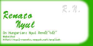 renato nyul business card